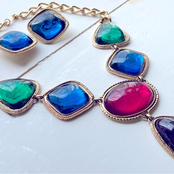 Rare Vintage 1993 Caprianti Jeweltone Kenneth Jay Lane for Avon Parure - Picture 4 of 14